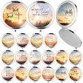 RattanView 18 Pcs Christian Compact Mirrors Gifts for Women Bulk Religious Pocket Mirror with Bible Verse Inspirational Scripture Quote Church Gifts for Ladies Church VBS Sunday School