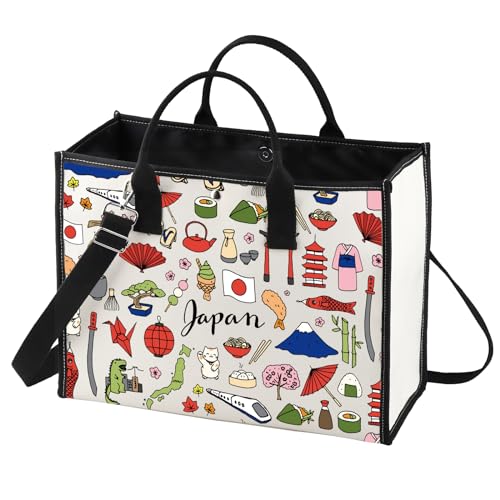 LEVLO Japan Travel Pouch Bag Japan Souvenir Gift Japan Theme Zipper Pouch Bag Japanese Trip Gift (Japan LT)