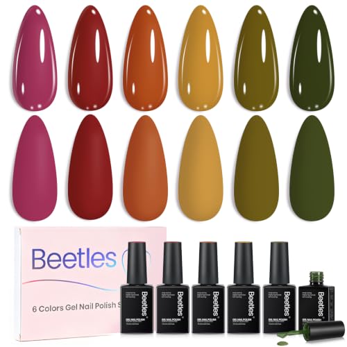 Beetles Forest Glow Gel Polish Set - 6 Warm Earth Tones