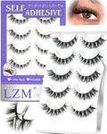 Self Adhesive False Eyelashes 14mm 6D Press On No Glue Reusable Lashes
