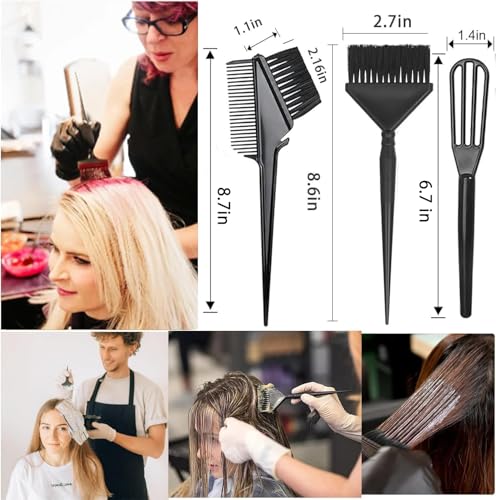 Hair Dye Kit 18pcs with Brush, Bowl & Clips
