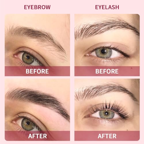 DATANSUN 5-in-1 Eyebrow & Eyelash Makeup Kit - 02 Brown, Waterproof & Long Lasting