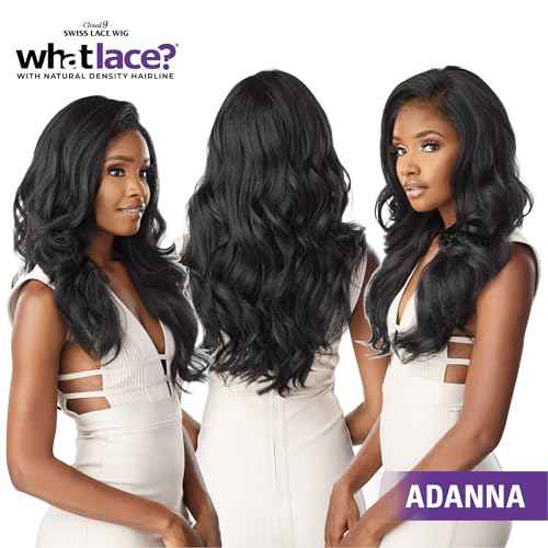 Sensationnel What Lace 13X6 Wigs - Adanna Lacefrontal Hand Tied Glueless Synthetic With Natural Density Preplucked Hairline (1B OFFBLACK)