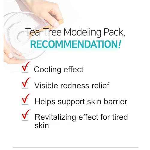 Modeling Mask with Tea Tree ? NEEDS NATURE Korean Rubber Mask for Face ? Cooling & Skin Balancing Spa Pack | 1000g Set with tool