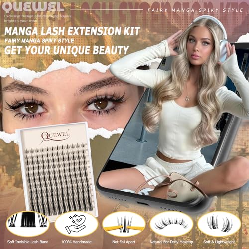 Manga Lash Clusters Kit 144pcs 10-18mm Mixed Wispy
