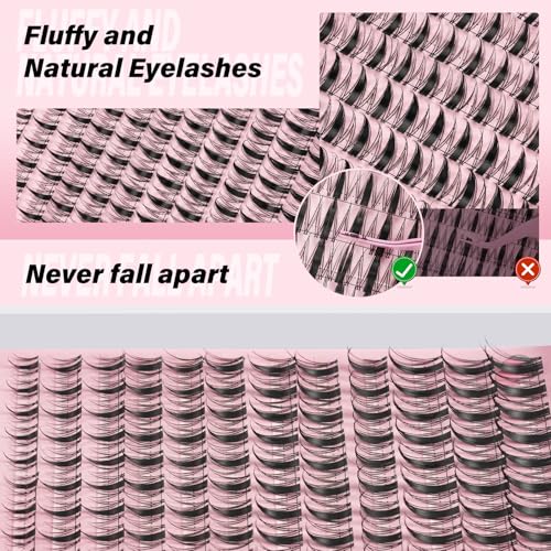 Fairy Lash Clusters Manga Eyelash Clusters Natural Look Anime 144pcs D Curl 8-18MIX Spiky Wispy Individual Lashes (Fairy-8-18MIX-ZZLJ-1)