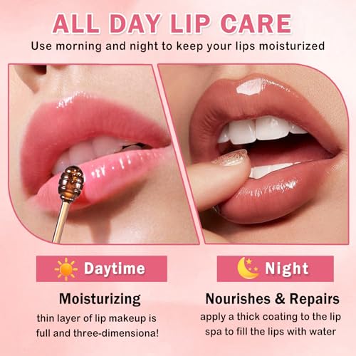 Honey Pot Lip Balm,3PCS Coconut Watermelon Strawberry Lip Balm,Moisturizing and Repair Bee Lip Balm Honey Pot,Prevention Dry and Crack Lip Mask Overnight