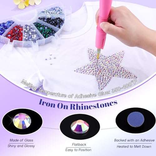 6800pcs Hotfix Rhinestones Crystal AB 2-5mm Mixed Sizes