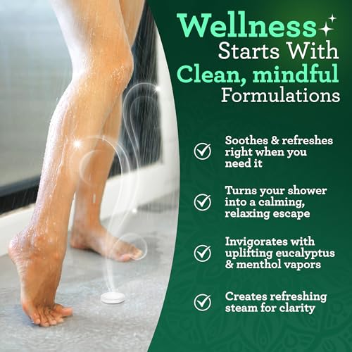 Eucalyptus Vapor Shower Tablets - Aromatherapy Steamers for Relaxation, 10 Count