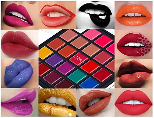 25 Color Lipstick Palette - Matte, Waterproof, Long-Lasting