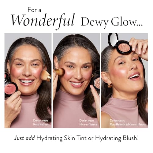 LAURA GELLER NEW YORK The Wonder Balm Cream Illuminator - Hydrating Weightless Subtle Hint of Color + Glow for Mature Skin - Vegan Squalane - Apply to Cheeks & Lips (01 Nice-n-Natural)