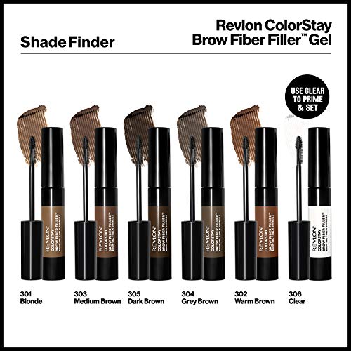 Revlon ColorStay Brow Fiber Filler Waterproof Eyebrow Gel, Blonde