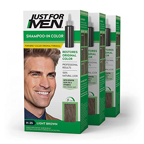 Just For Men Shampoo-In Color Light Brown - Keratin Hair Dye
