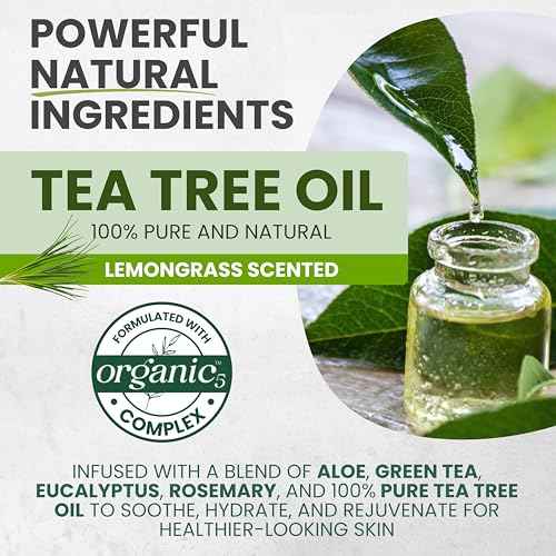 Tea Tree Lemongrass Body Wash MaxTherapy, Itchy Skin Relief, Antifungal Defense, Fights Body Odor, Soothes Jock Itch & Athlete's Foot, Intimate Wash, Men & Women, 2-Pack, Limited Edition