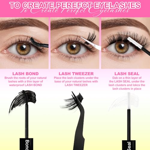 WiWiLINK A-40D+70D Lash Kit Wispy Cluster Extensions with Bottom Lashes 10-18mm