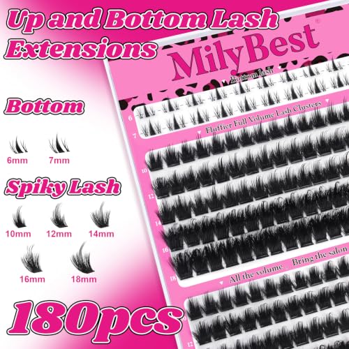MilyBest Manga Lash Clusters with Spikes - 10-18mm D-Curl
