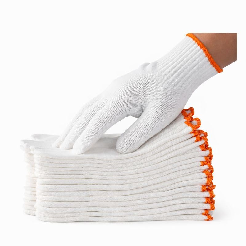 Cotton Work Gloves for Warehouse, Gardening & Cleaning