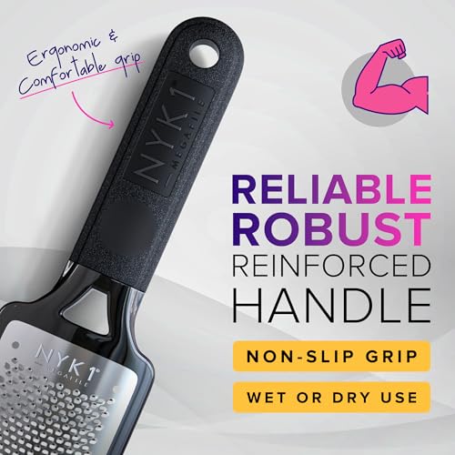 NYK1 RUSTPROOF Foot File Callus Remover XL Size with Catcher - Pedicure Tool