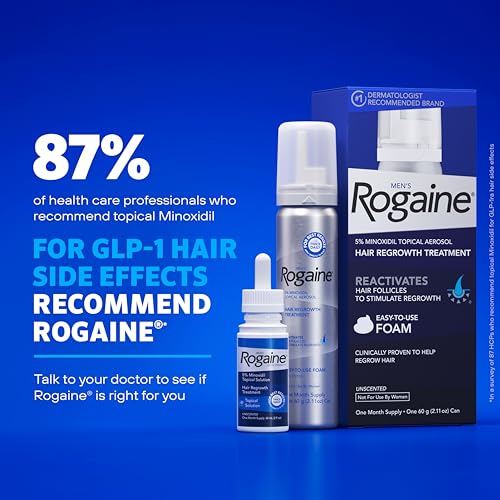 Rogaine Extra Strength 5% Minoxidil Hair Regrowth Solution for Men
