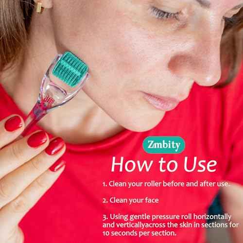 Derma Roller Skin Care Tool Micro Needle Roller - Microneedle Roller for Home Use - Microneedling Roller for Men and Women J05