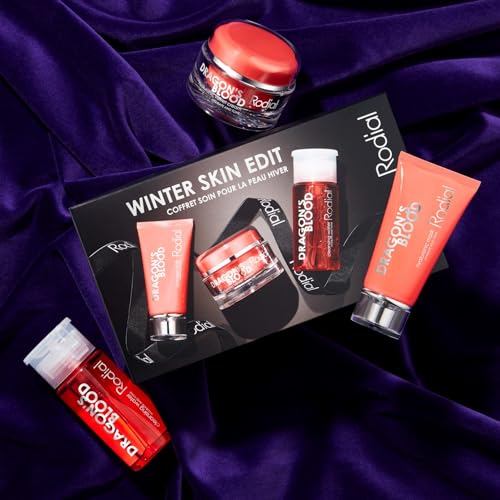 Rodial Winter Skin Edit: Dragon’s Blood Micellar Cleansing Water DLX, Dragon’s Blood Hyaluronic Mask, Dragon’s Blood Hyaluronic Velvet Cream