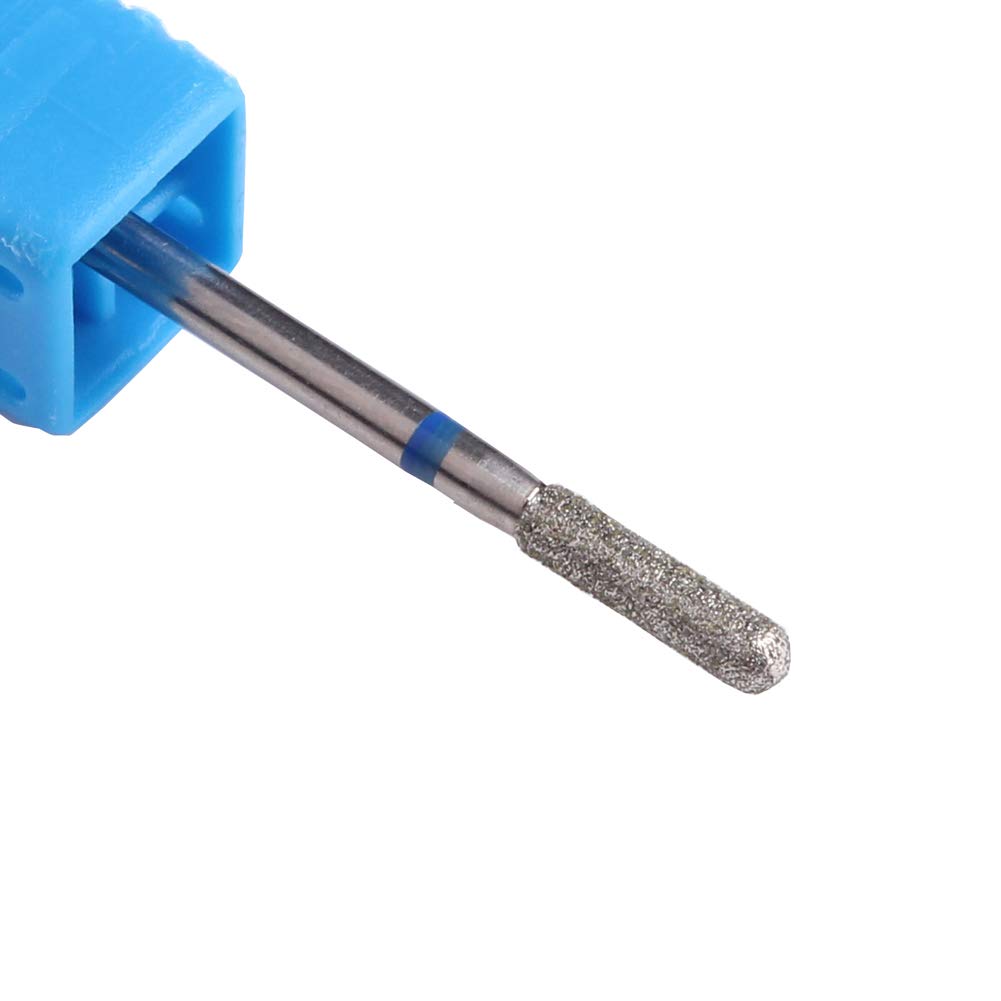 MZCMSL Russian Manicure Drill Bits, Cylinder/Ball/Flame/Needle Cuticle Bit,3/32 Shank Diamond Nail Drill Bit,5pcs