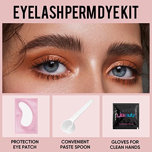 Libeauty Lash Color Kit Black Eyelash Color Volumizing Eyebrow Hair Coloring Kit DIY Use At Salon Or Home Natural Eyelash Treatment