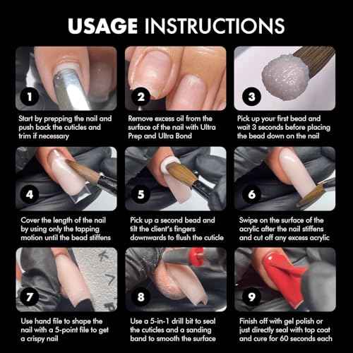 MakarttPro Acrylic Starter Kit for Beginners - Includes Pink & Clear Powder, High-Quality Acrylic Essentials Perfect for Aspiring Professional Nail Technicians