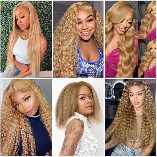 Honey Blonde Human Hair Bundles 24 26 28 Inch