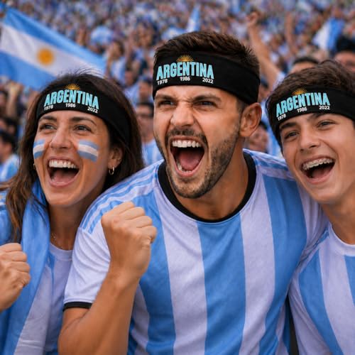 Argentina Soccer Fan Headband - Sports Sweatband for Football Supporters