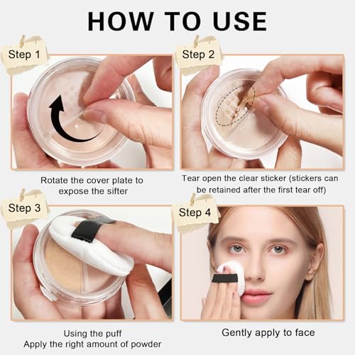 Mineral Foundation Powder,SPF 35,Lightweight Mineral Sunscreen Powder for Face,Reduces Shine,Talc Free Foundation,0.35 oz,01 Fairly Light
