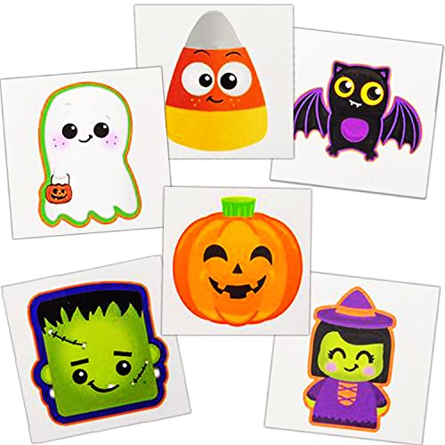 Halloween Temporary Tattoos for Kids, 144 Pack - Non-Toxic