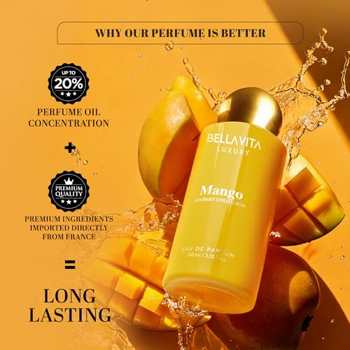 Bellavita Luxury Mango Eau de Parfum | 100 ml (3.4 fl.oz.) Perfume
