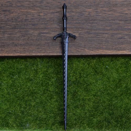 Viking Hair Sticks Set – Retro Metal Sword Hair Pins for Thick Hair