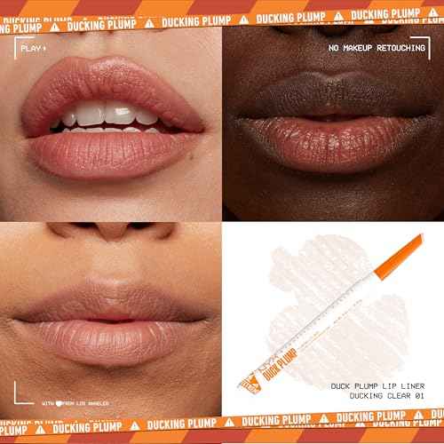 NYX PROFESSIONAL MAKEUP Duck Plump Plumping Lip Liner, Matte Pencil With Up To 10HR Wear, Ducking Clear (Clear Lip Liner)
