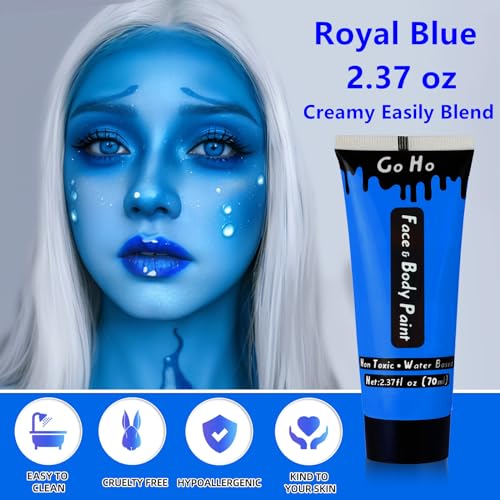 Go Ho Royal Blue Face Paint - Water Based Washable