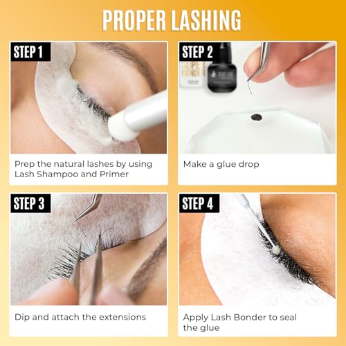 Individual Lashes Semi Permanent Mink Lashes by STACY LASH | Volume & Classic Lash Extensions | B Curl Eye Lashes | Eyelash Extension Supplies for Lash Tech | 16-Rows Lash Tray | B-0.05-MIX 8-15