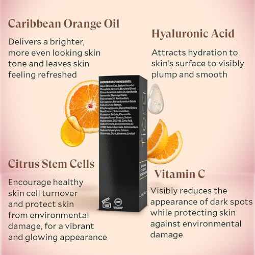 Fi?ra Vitamin C Serum with Hyaluronic Acid & Citrus Stem Cells - Anti-Aging Brightening, Firming, Hydrating Serum for Mature Skin, Reduces Dark Spots, Fine Lines & Boosts Radiance - 1 FL. OZ. / 30 ML