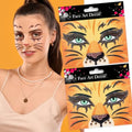 QDTK Lion Face Stickers Glitter Lion Face Gems Face Jewels Self-Adhesive Animals Temporary Tattoos Stickers for Face Eyes Halloween Cosplay Party Makeup Supplies 2Pcs