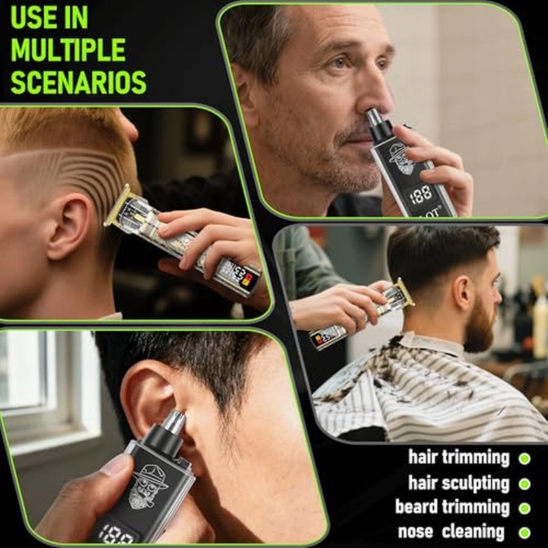 Professional Hair Clippers for Men 2 in 1 Beard Trimmer Kit