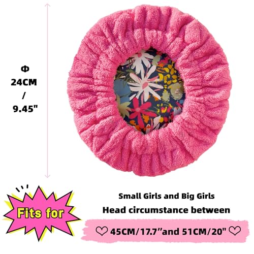 AKISS Flaxseed Deep Conditioning Heat Cap for Kids - Fuchsia Floral