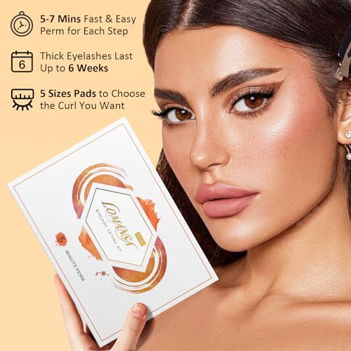 Lash Lift Eyelash Lift Kit with Strong Lash Perm Glue 5 Minutes Instant Lifting Perming Curling for Fuller Thicker Eyelashes Eyebrows with Full Tools