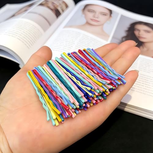 100Pcs Multi-Color Bobby Pins 2.2" - Non-Slip Hair Pins Set