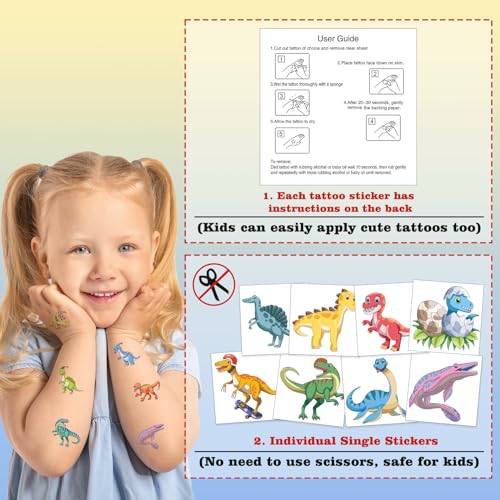 Dinosaur Party Goodie Bags & Tattoos - 30 Bags + 104 Tattoos