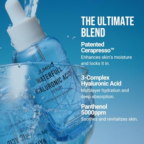 Jumiso Waterfull Hyaluronic Acid Serum 1.69 fl.oz / 50ml | Face Moisturizer, Facial Hydrating Serum for All Skin Types, Moisture Booster for Dry Skin | Vegan, Fragrance-Free