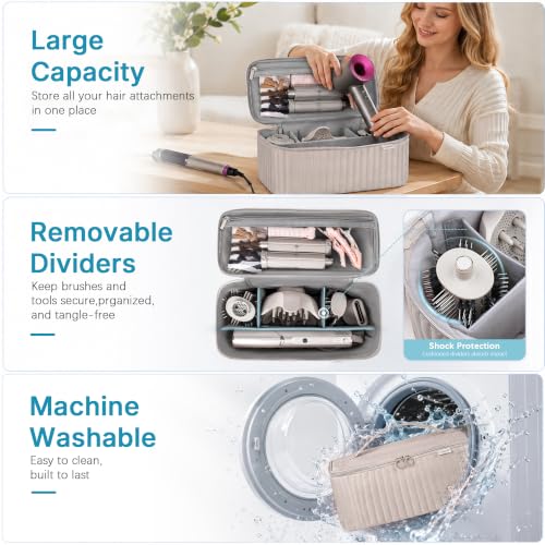 Hair Dryer Travel Case - Compatible with Dyson Airwrap & Shark