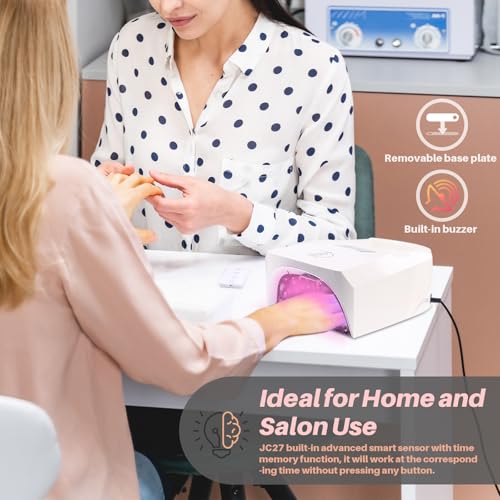 96W Cordless Nail Lamp with Remote Control & Cooling Fan