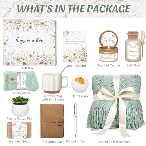 Self-Care Gift Set for Women with Blanket & Spa Kit