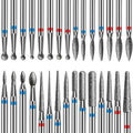 30-Piece Nail Drill Bits Set for Acrylic & Gel Nail Prep