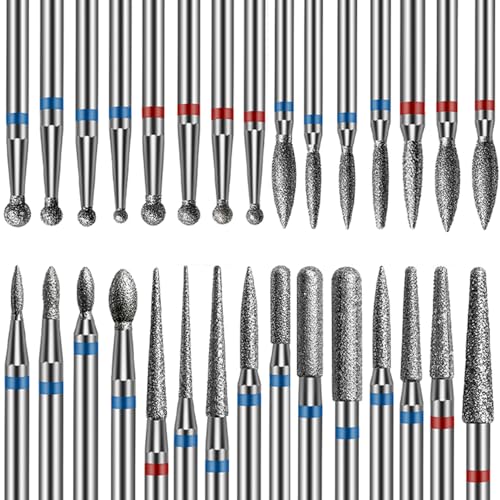 30-Piece Nail Drill Bits Set for Acrylic & Gel Nail Prep